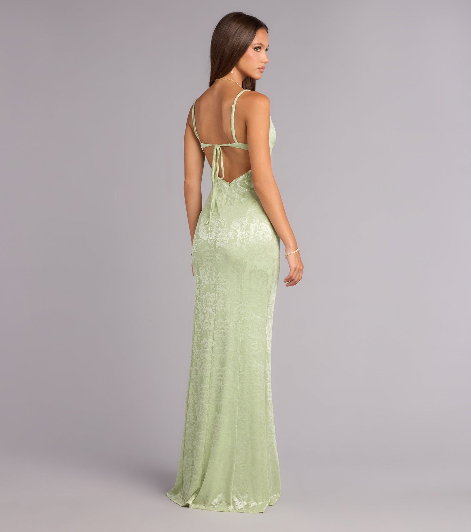 Alex Floral Tie-Back Formal Dress - Image 2