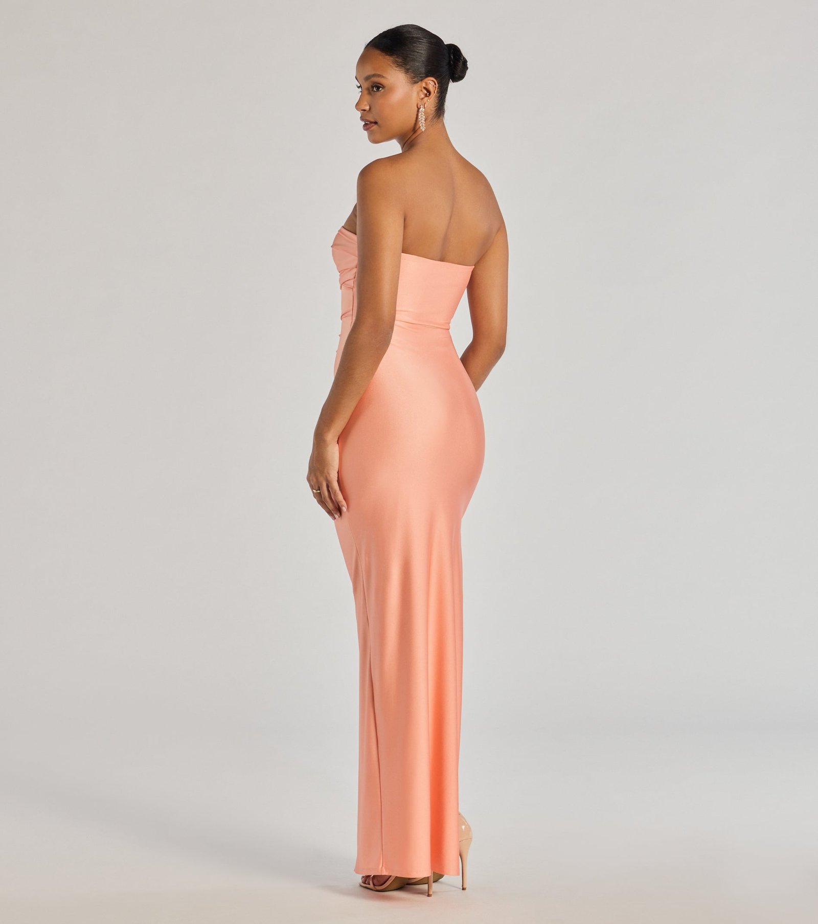 Anisley Strapless High Slit Column Formal Dress - Image 26