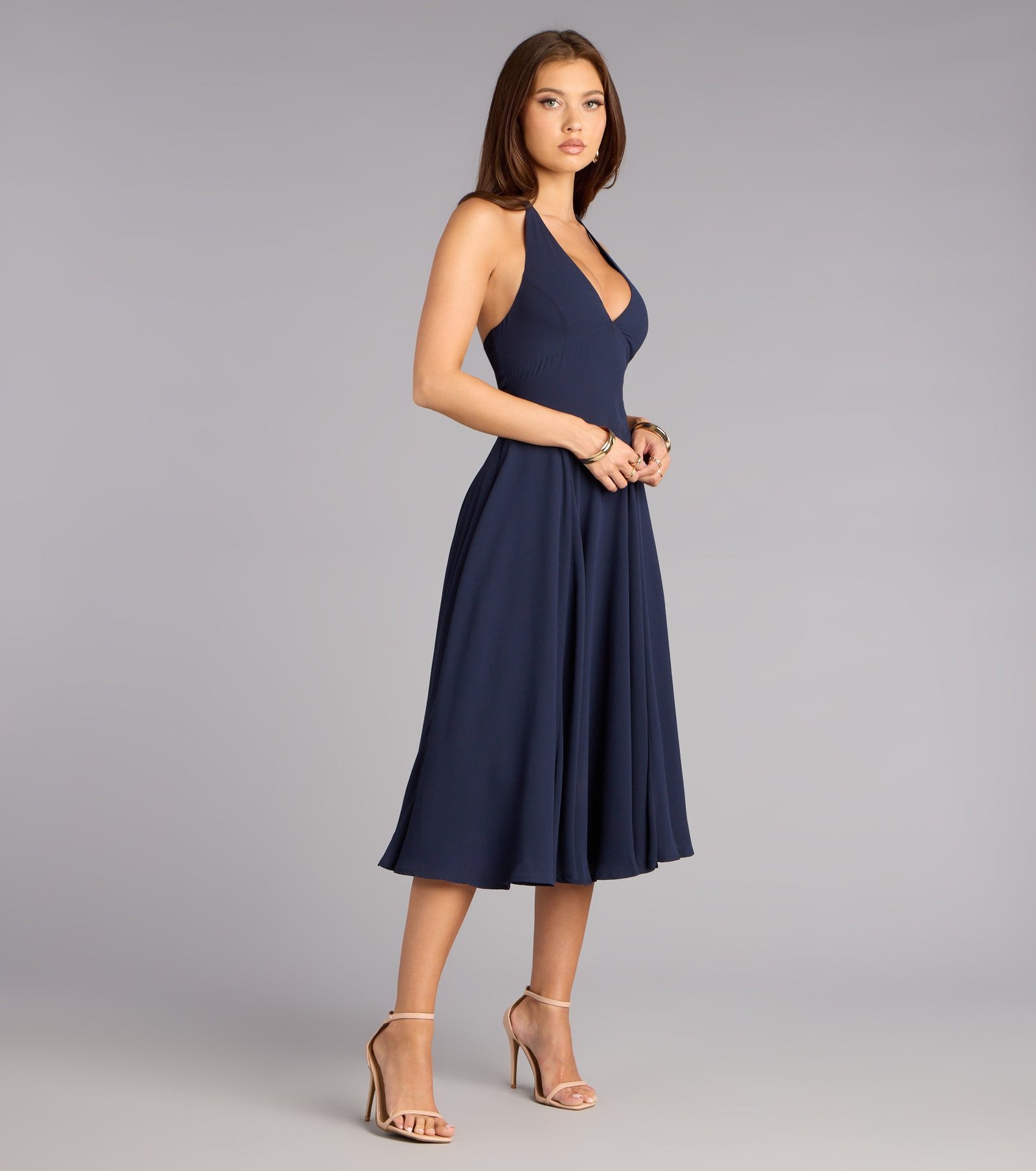 Effortless Grace Chiffon Midi Dress - Image 4