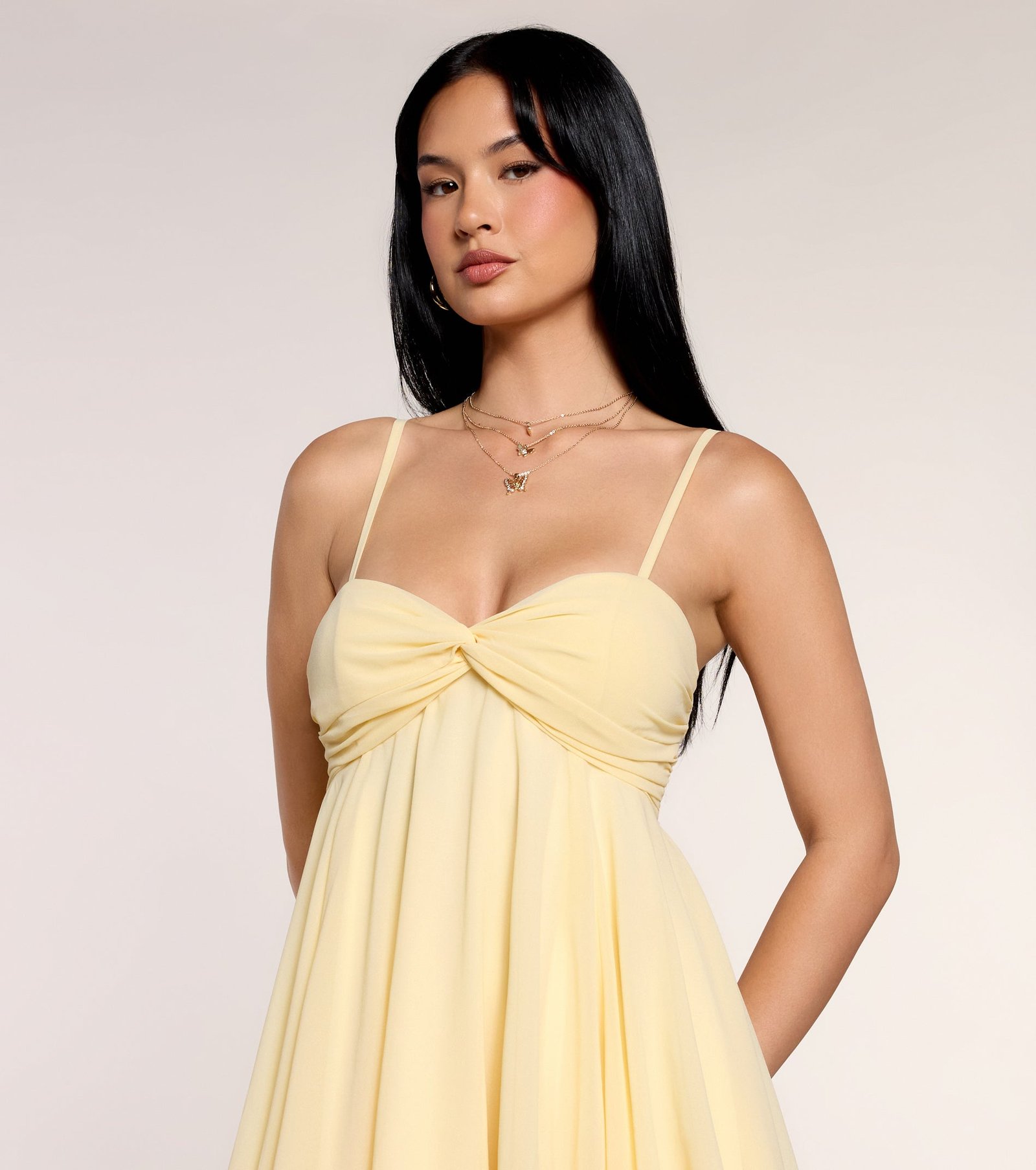 Perfectly Pretty Tie Back Chiffon Babydoll Dress - Image 19